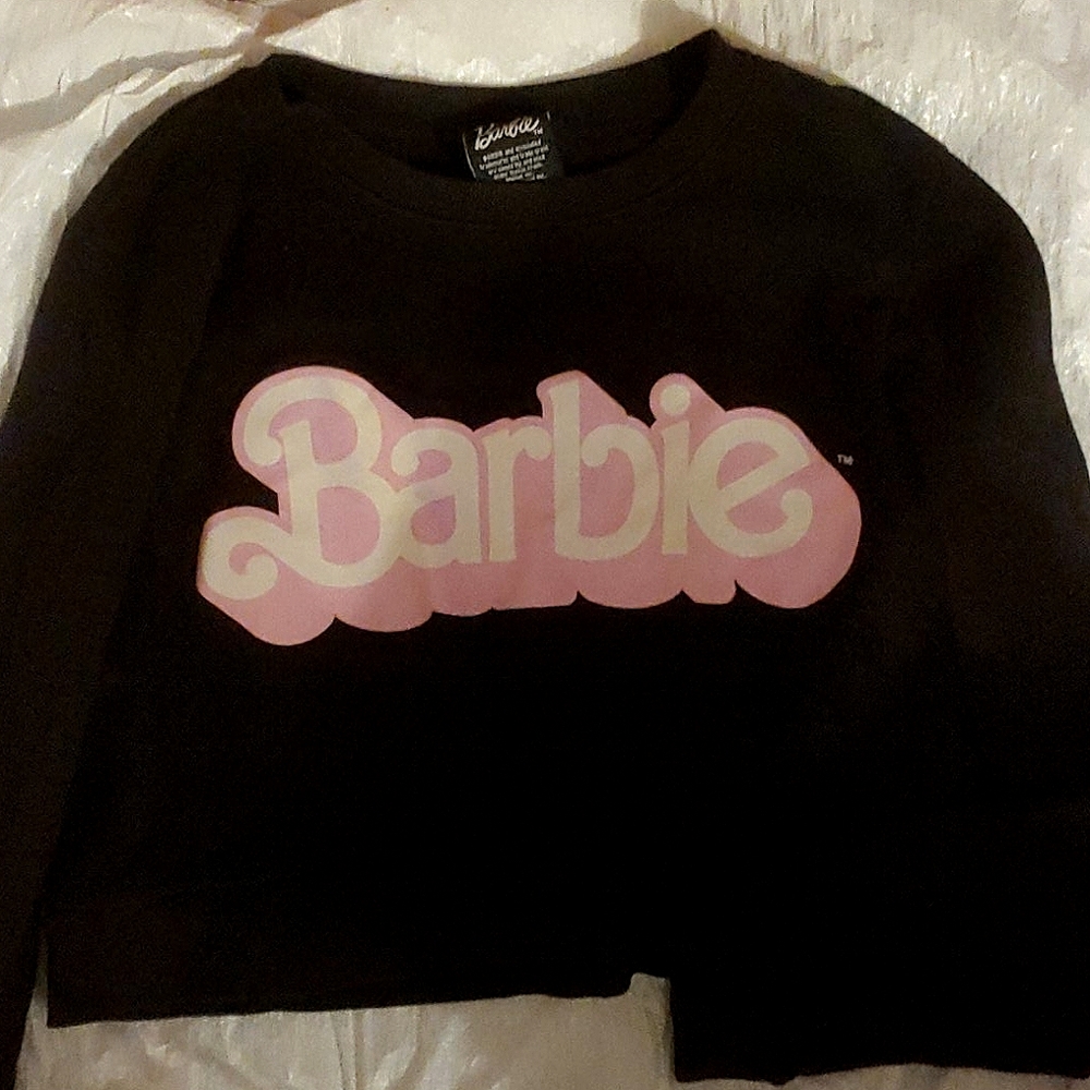 Barbie crop top sweatshirt